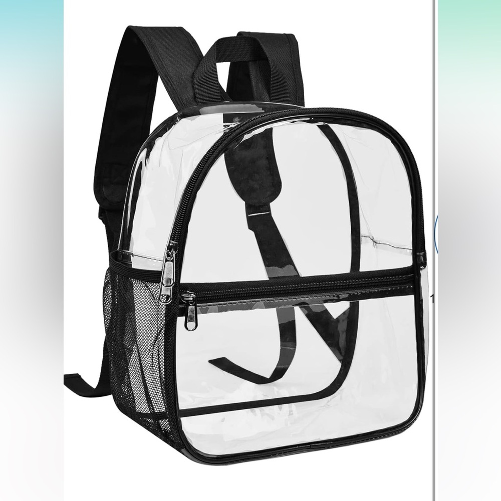 Small clear backpack
